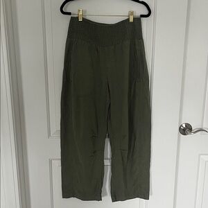 Pilcro Olive Green Wide-Leg Pants